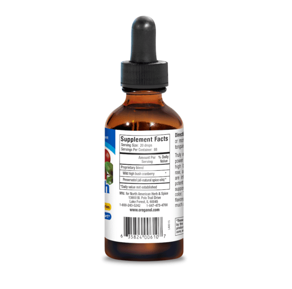 CranFlush 2 fl oz supplement facts