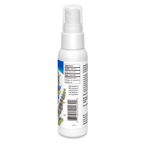OregaSpray 2oz Ingredients Label