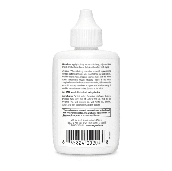 Oregano Oil Cream Back