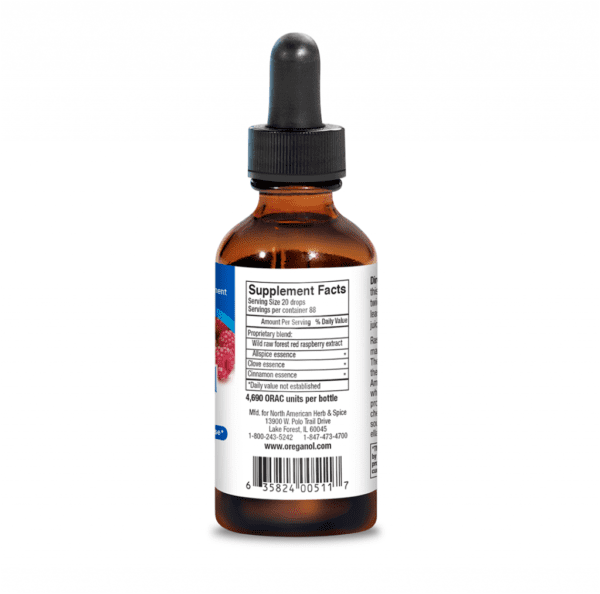 Raspenol Oil 2oz Supplement Facts Label
