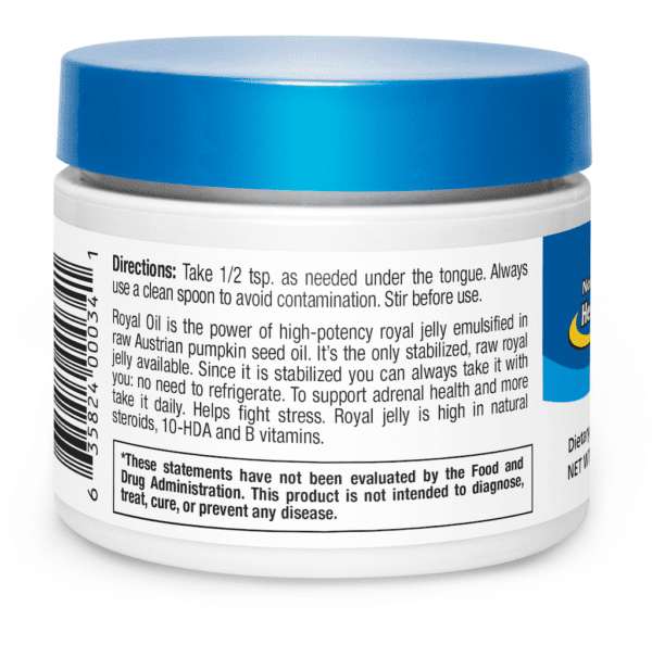 Royal Oil directions label