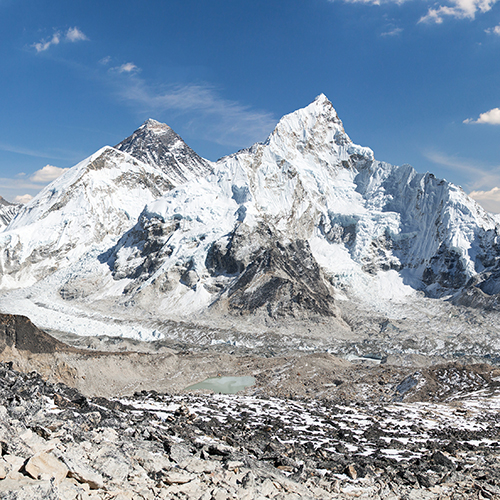 Beautiful snow-capped mountains
