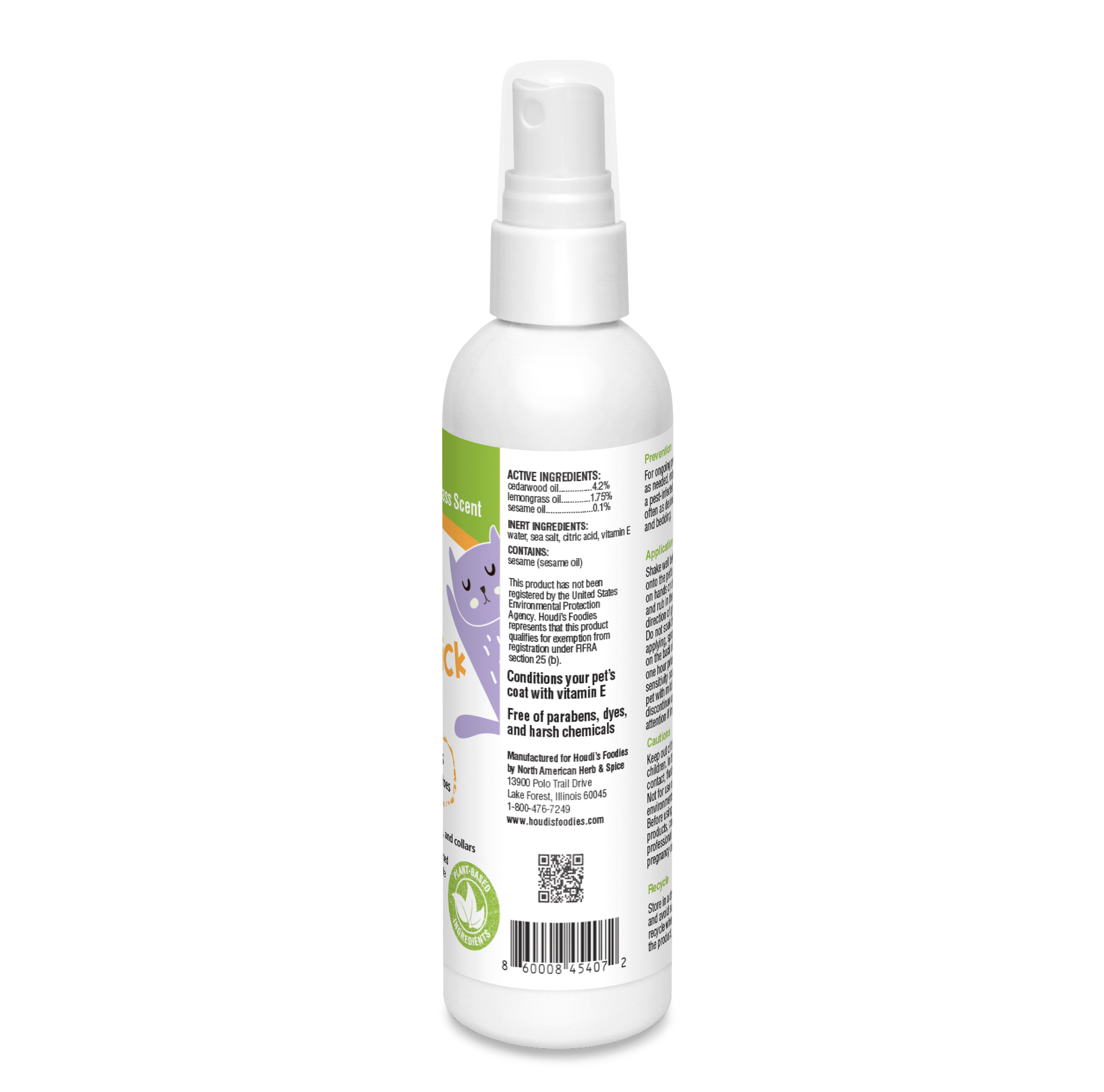Houdi's Herbal Flea & Tick Pet Spray: Lemongrass - Image 3